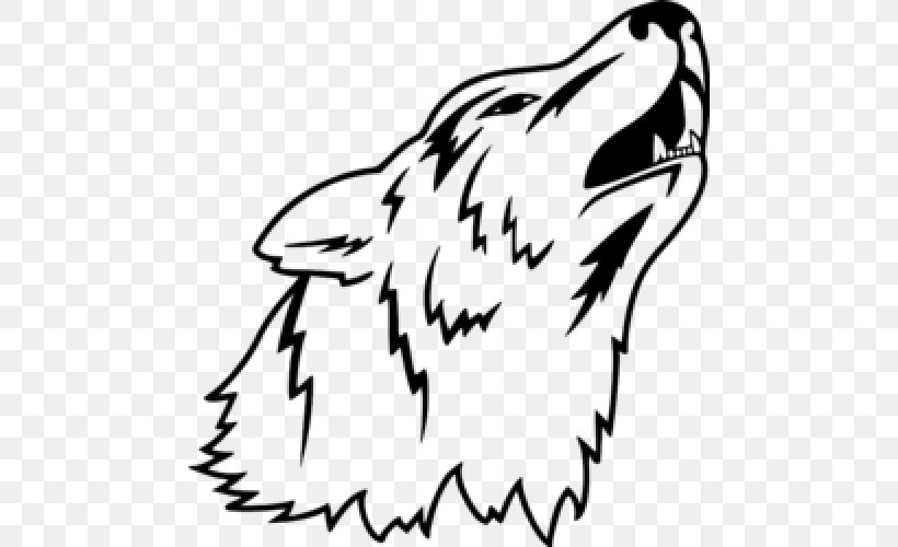 Gray Wolf Cartoon Drawing, PNG, 500x500px, Gray Wolf 